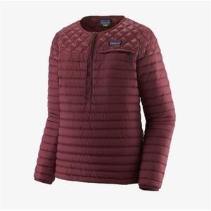 Patagonia Alplight Down Dark‎ Ruby Zip Pullover NWOT